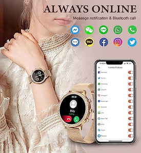 CSB-Smart Watches for Women (Answer/Make Call), Smartwatch for Android Phones iPhone, 1.32'' Waterproof Smart Watches