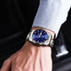 HUdlot - Waterproof Luminous Watch Luxury Gold Stainless Steel Business Wristwatch Auto Date Week