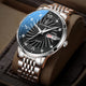 Hudlot - Business Stainless Steel Waterproof Luminous Men’s Wrist Watch Auto Date Week