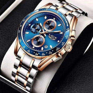 Hudlot - Business Quartz Luminous Stainless Steel WaterProof Men’s Watch