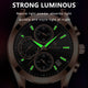 Hudlot - Fashion Men Watch Sport Chronograph  Waterproof Luminous Quartz Watches