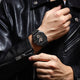 HUdlot - Casual Leather Quartz Watches Waterproof Luminous Men‘s Wristwatch