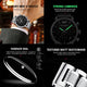 HUdlot - Chronograph Stainless Steel Waterproof Luminous Date Quartz Mens Watches Fashion Business Wristwatch