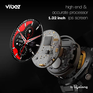 CSB-Vibez by Lifelong Bold Smartwatch For Men Bluetooth Calling 1.32" HD Display