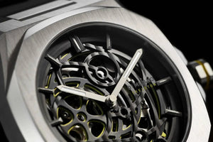 CSB-Skeleton Analog Black Dial Men Watch