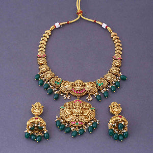 Golden Radmila Temple Jewellery Set- New Arrival