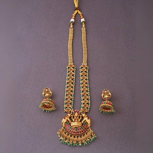 Multicolor Alakshmi Temple Jewellery Set- New Arrival