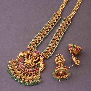 Multicolor Alakshmi Temple Jewellery Set- New Arrival