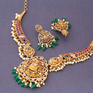 Multicolor Prajapati Hasli Temple Jewellery Set- New Arrival