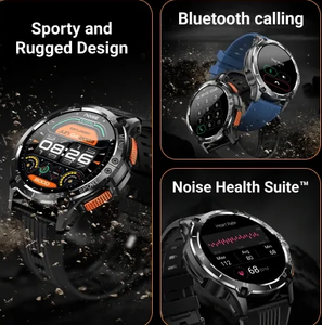 CSB-NoiseFit Force Rugged Round Dial Bluetooth calling Smart Watch