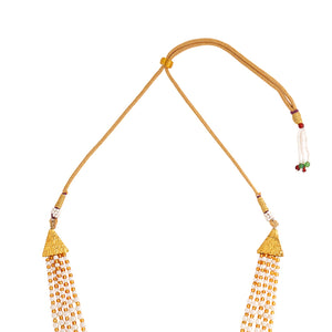 Aarushi Blue Bead And Pearl Necklace