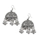 Fashion Faiza Silver Oxidised Floral Long Necklace Set