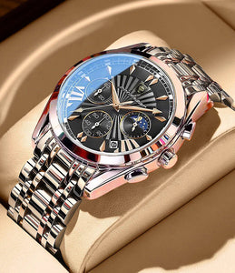 Hudlot - Luxury Quartz Luminous Stainless Steel Men Watches