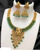 Gold Plated Goddess Choker Necklace Set For Women II Designer gold plated temple necklace set II Gift for raksha bandhan