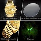 OLEVS Men's Watch Waterproof Luminous Wrist Watch Quartz Stainless Steel Watch