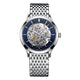 THE WATCH- DESIGNER  BIG DADDY GOLDEN DIAL WITH SILVER AND GOLD  BRACELET MEN'S WATCH -120112