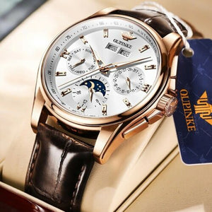 THE WATCH-Fashion Men Stainless belt Watch Luxury Calendar