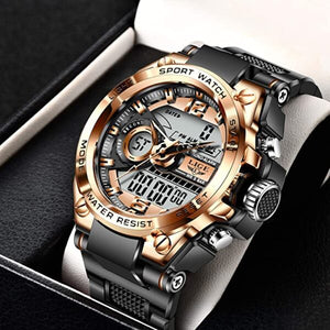 Men’s Digital Outdoor Sports Watch,Military Large Face Dial 50M Waterproof Electronic Multi Function Wrist Watches for Men Tactics LED Alarm Stopwatch…