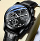 Men Watch Fashion Leather Quartz Watches Sport Poedagar