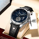 Swiss Brand POEDAGAR Sports Men Watch 2022 Wristwatch Luxury Waterproof Calendar Quartz Leather