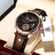 Swiss Brand POEDAGAR Sports Men Watch 2022 Wristwatch Luxury Waterproof Calendar Quartz Leather