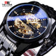 THE WATCH Diamond Design Black Gold Mechanical Watch Top Brand Automatic Clock Fashion Luxury Skeleton Waterproof Wrist Watch