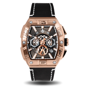 Men's watch is a sleek, fashionable and durable piece of wearable technology. It features silicone strap and a quartz movement